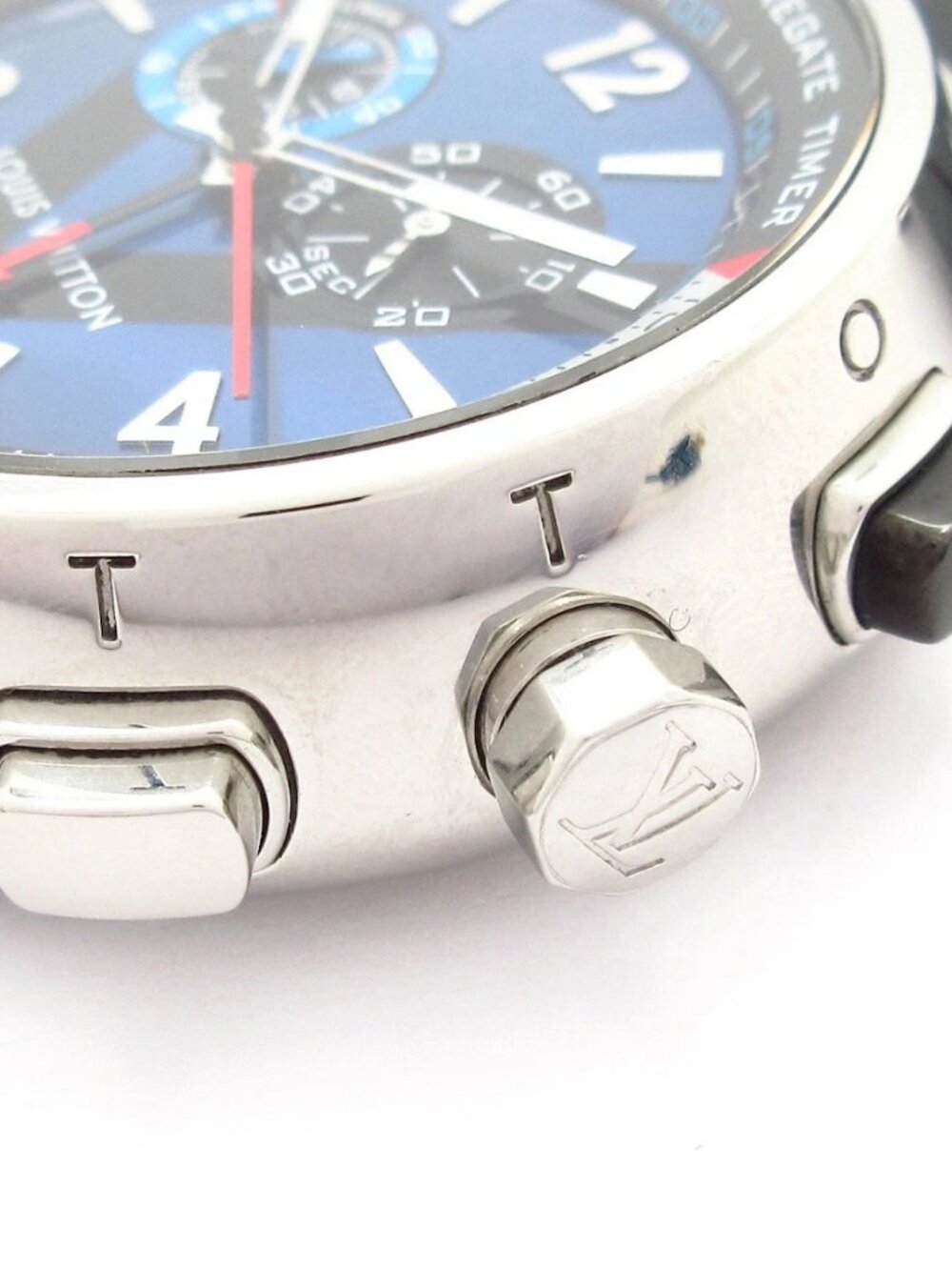 LOUIS VUITTON Tambour Regatta Chrono Q102D U***** Black Men's Wrist Watch - Picture 3 of 12